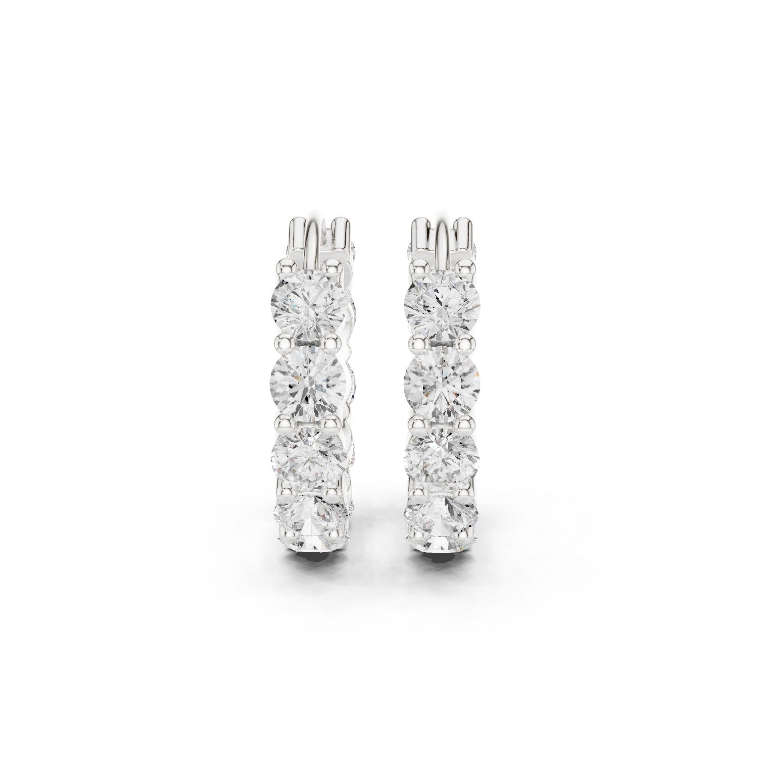 Gold 2Ct Floral Cluster Round Lab Grown Diamond Liryx Earring