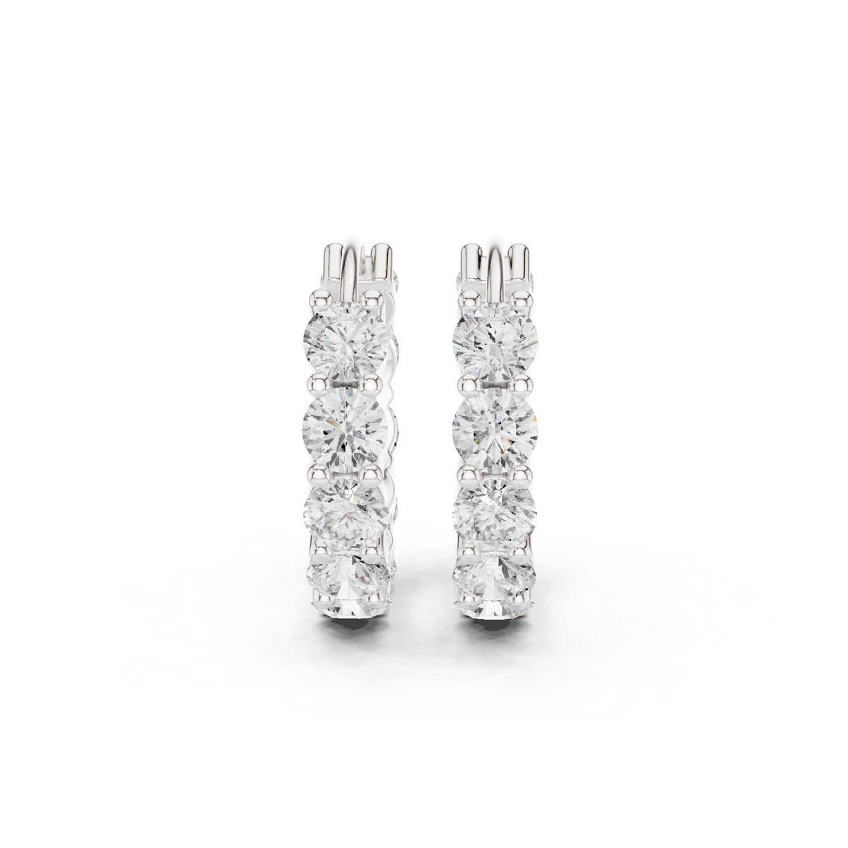 Gold 2Ct Floral Cluster Round Lab Grown Diamond Liryx Earring