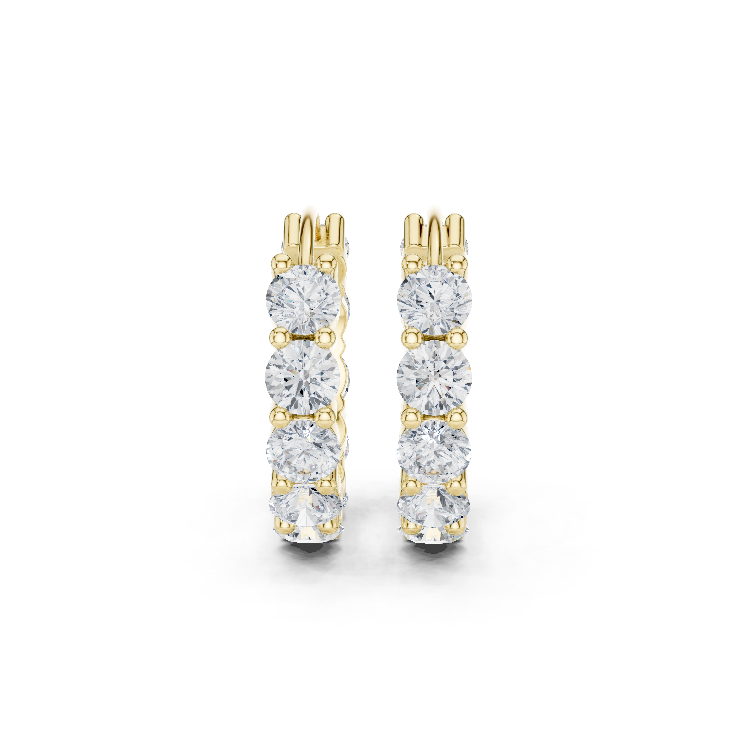 Gold 2Ct Floral Cluster Round Lab Grown Diamond Liryx Earring
