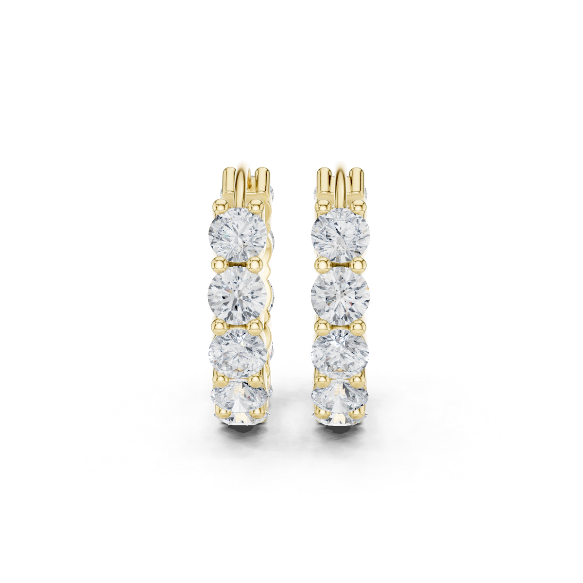 Gold 2Ct Floral Cluster Round Lab Grown Diamond Liryx Earring