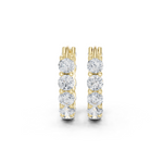 Gold 2Ct Floral Cluster Round Lab Grown Diamond Liryx Earring