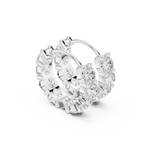Gold 4Ct Eternity Floral Round Lab Grown Diamond Pylar Earring