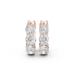 Gold 6Ct Eternity Cluster Round Lab Grown Diamond Lumi Earring