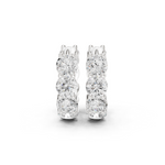 Gold 6Ct Eternity Cluster Round Lab Grown Diamond Lumi Earring