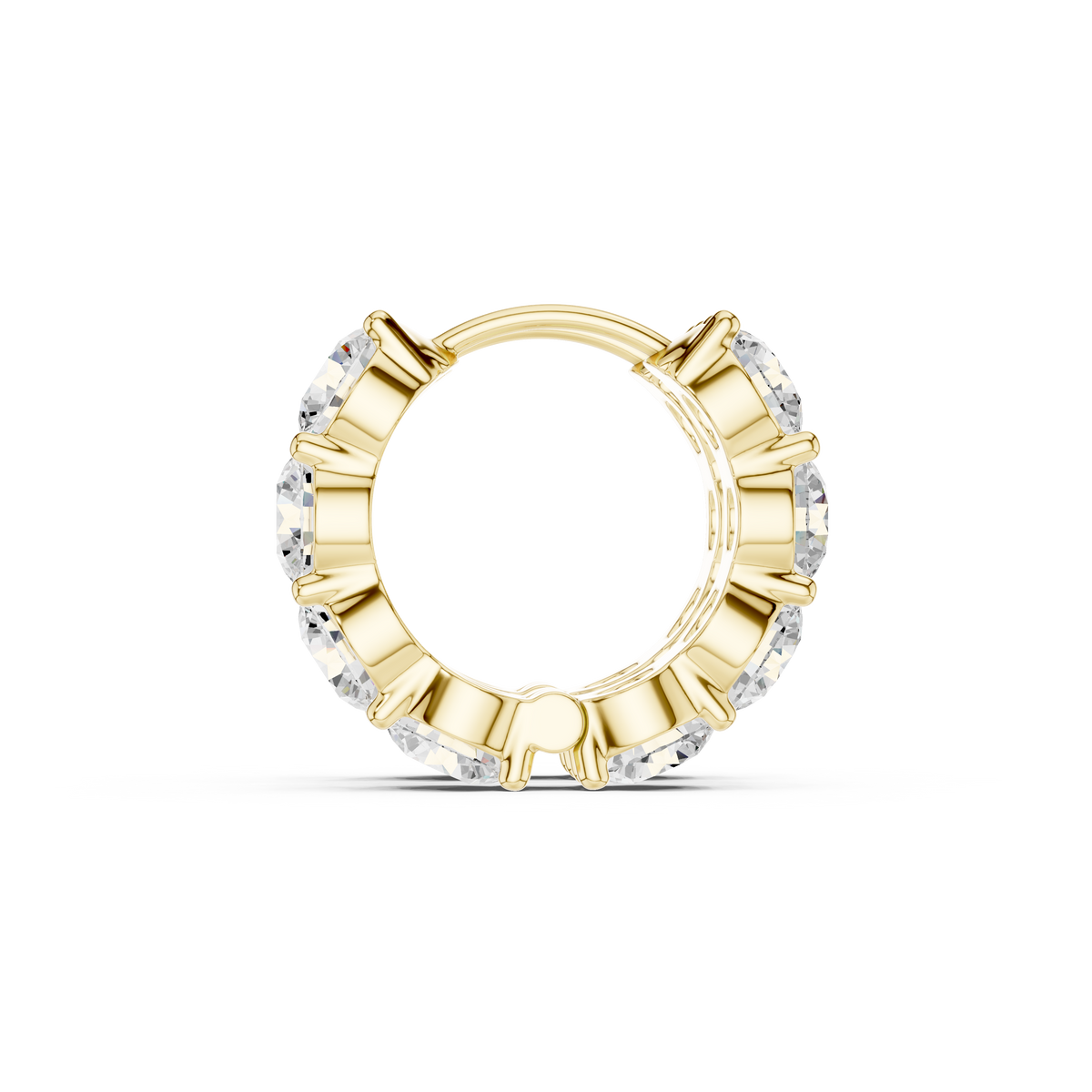 Gold 6Ct Eternity Cluster Round Lab Grown Diamond Lumi Earring