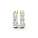 Gold 6Ct Eternity Cluster Round Lab Grown Diamond Lumi Earring