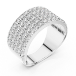 Gold 2Ct Round Pave Wideband Lab Grown Diamond Laszlo Ring