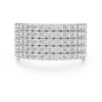 Gold 2Ct Round Pave Wideband Lab Grown Diamond Laszlo Ring
