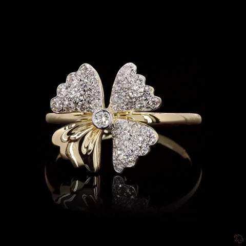 Blossom Radiance: Diamond Flower Ring