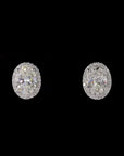 Celestial Ovals: Diamond Stud Earrings