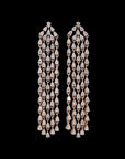 Dazzling Cascade: Long Danglers Diamond Earrings