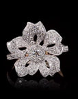 Blossoming Beauty: Sakura Flower Diamond Ring