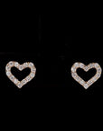 Sweetheart Sparkle: Diamond Heart Stud Earrings