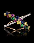 Spectrum Serenity: Rainbow Radiance Diamond Ring