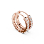 Gold Eternity Pave Round Lab Grown Diamond Nyrix Earring