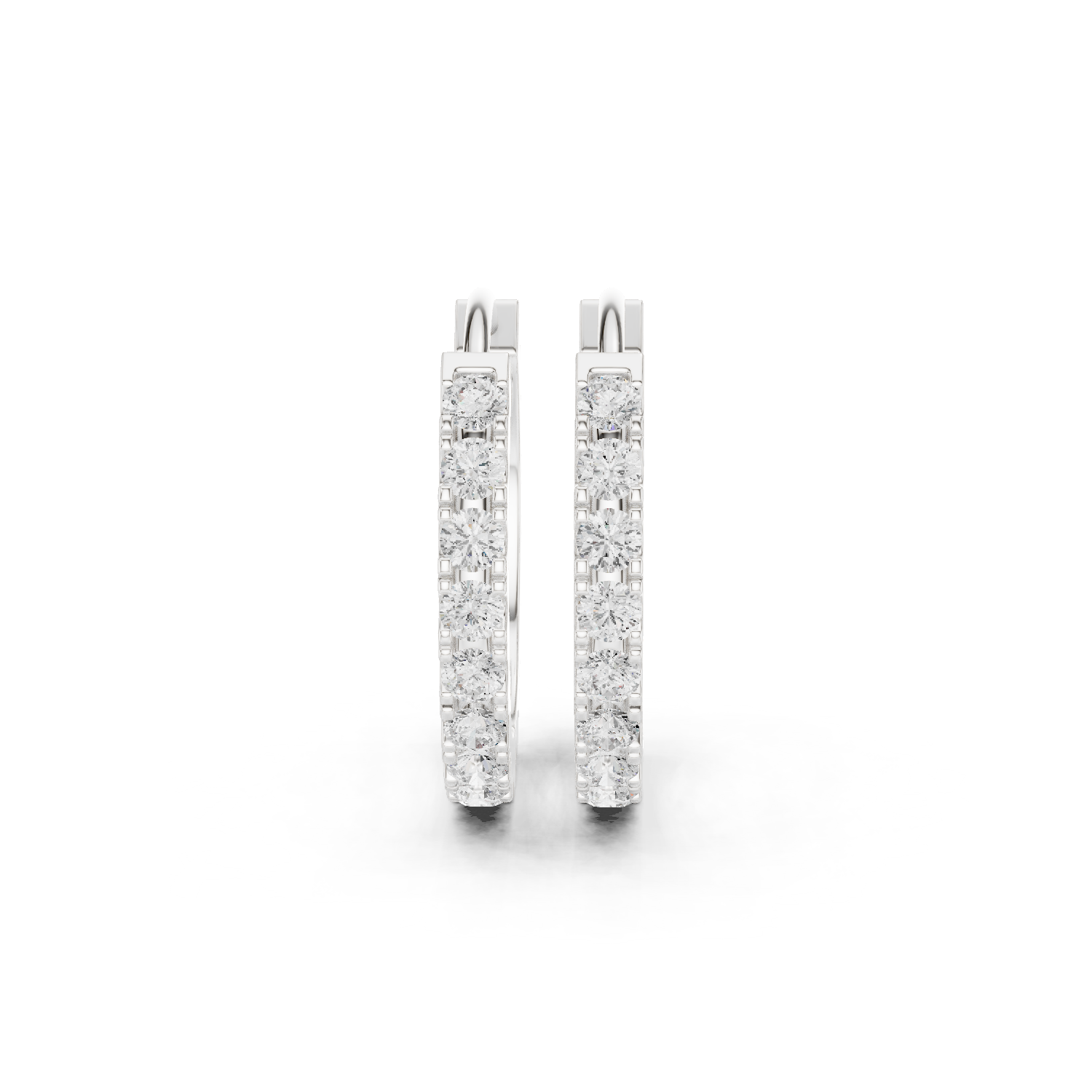 Gold Eternity Pave Round Lab Grown Diamond Nyrix Earring