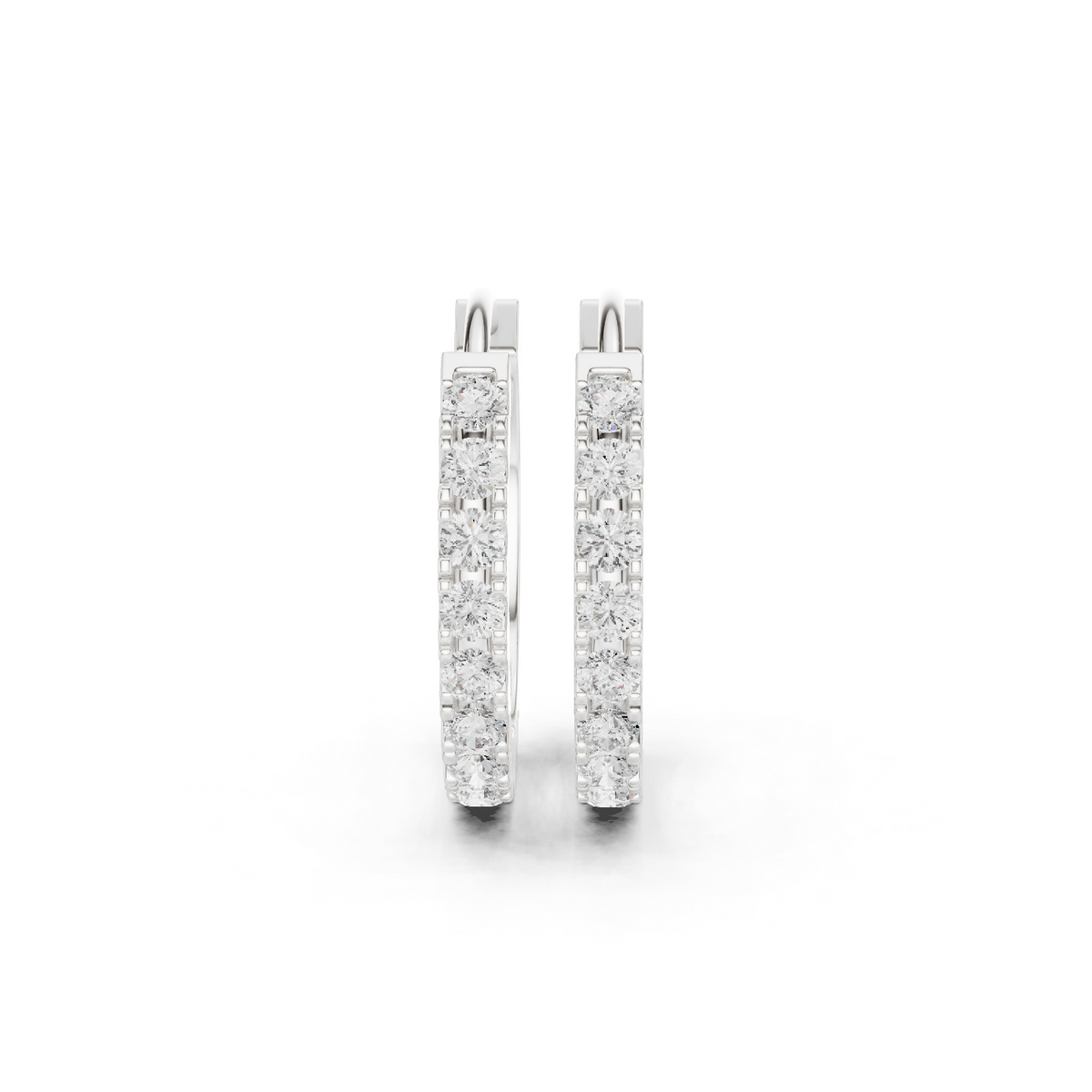 Gold Eternity Pave Round Lab Grown Diamond Nyrix Earring