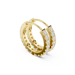 Gold Eternity Pave Round Lab Grown Diamond Nyrix Earring