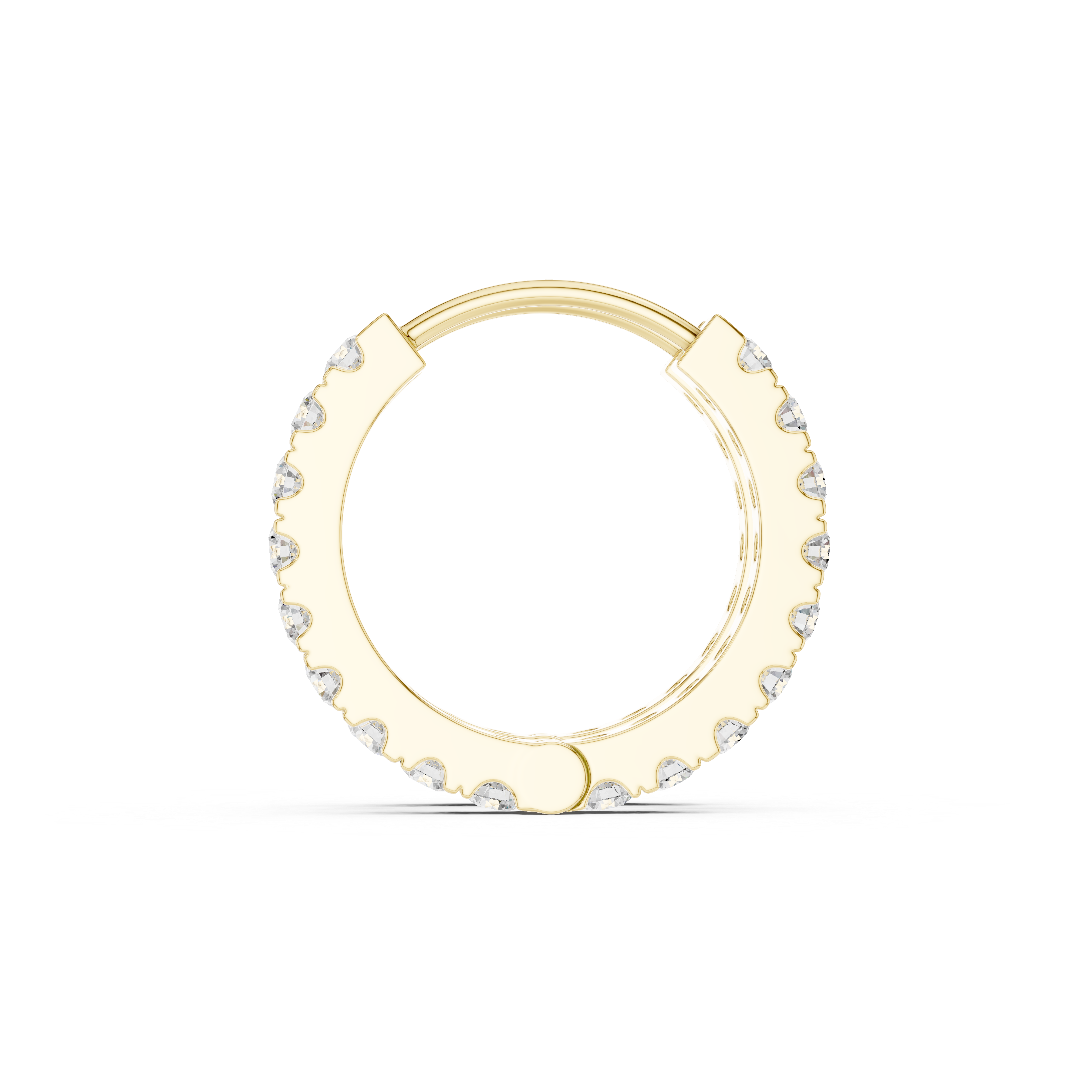 Gold Eternity Pave Round Lab Grown Diamond Nyrix Earring