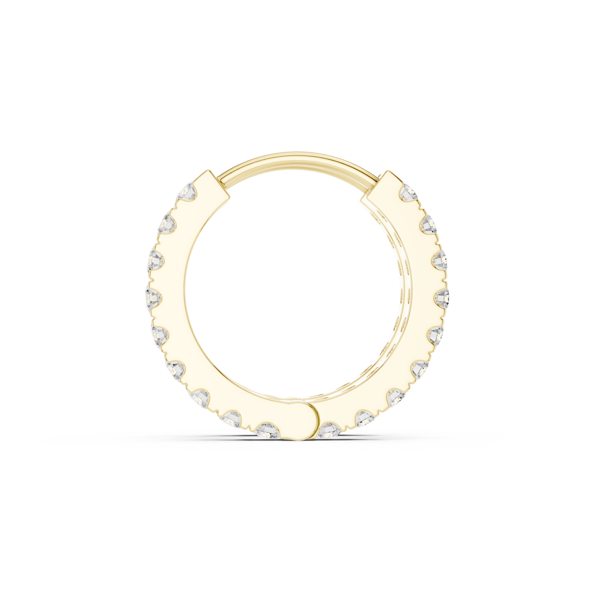 Gold Eternity Pave Round Lab Grown Diamond Nyrix Earring