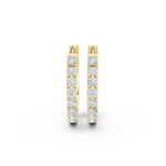 Gold Eternity Pave Round Lab Grown Diamond Nyrix Earring