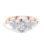 Oval Marquise Cluster Lab Grown Diamond Elyra Engagement Ring
