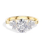 Oval Marquise Cluster Lab Grown Diamond Elyra Engagement Ring