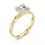 Gold 1 50Ct Solitaire Classic Asscher Lab Grown Diamond Xelra Ring
