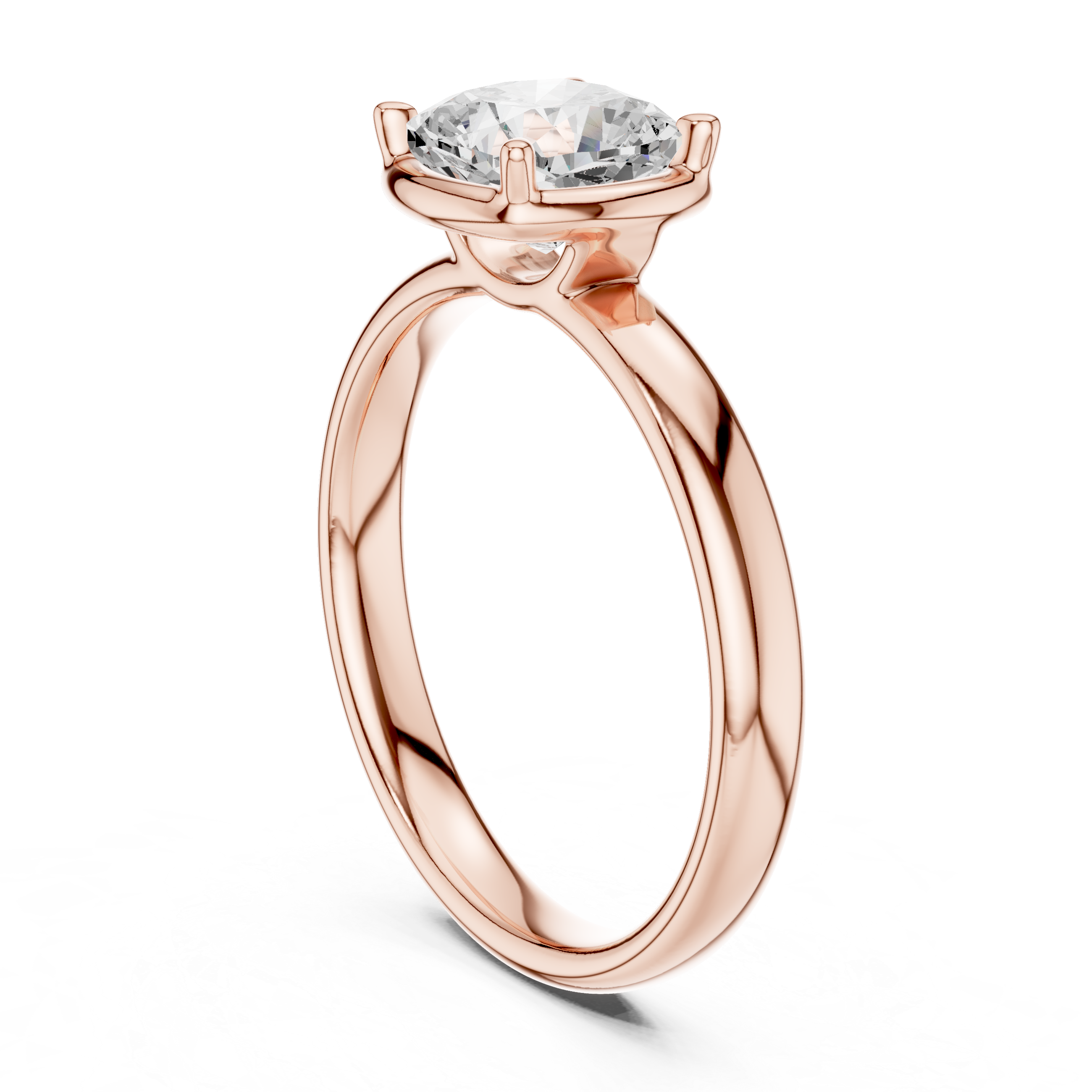 Gold 1 50Ct Solitaire Classic Cushion Lab Grown Diamond Ravix Ring