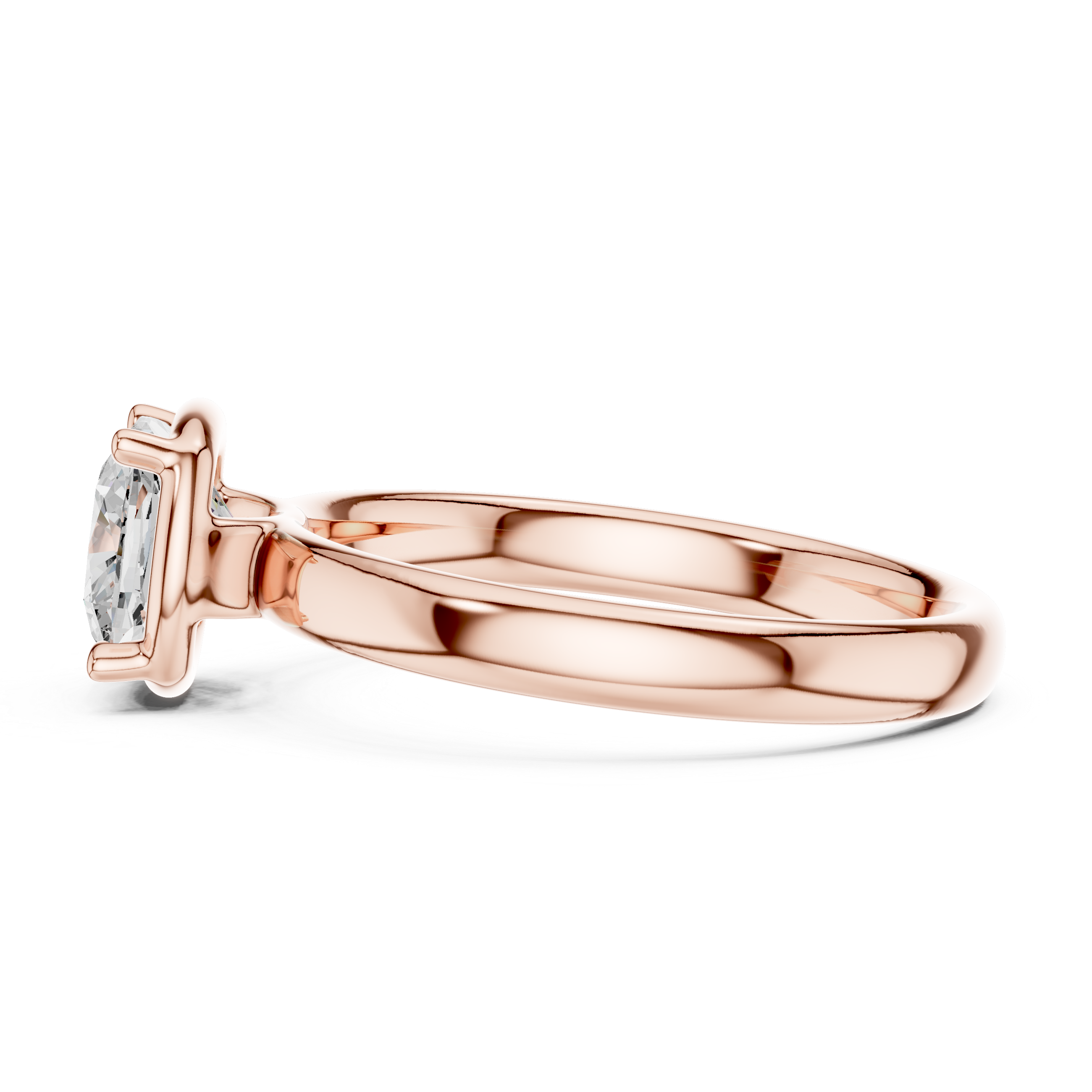 Gold 1 50Ct Solitaire Classic Cushion Lab Grown Diamond Ravix Ring