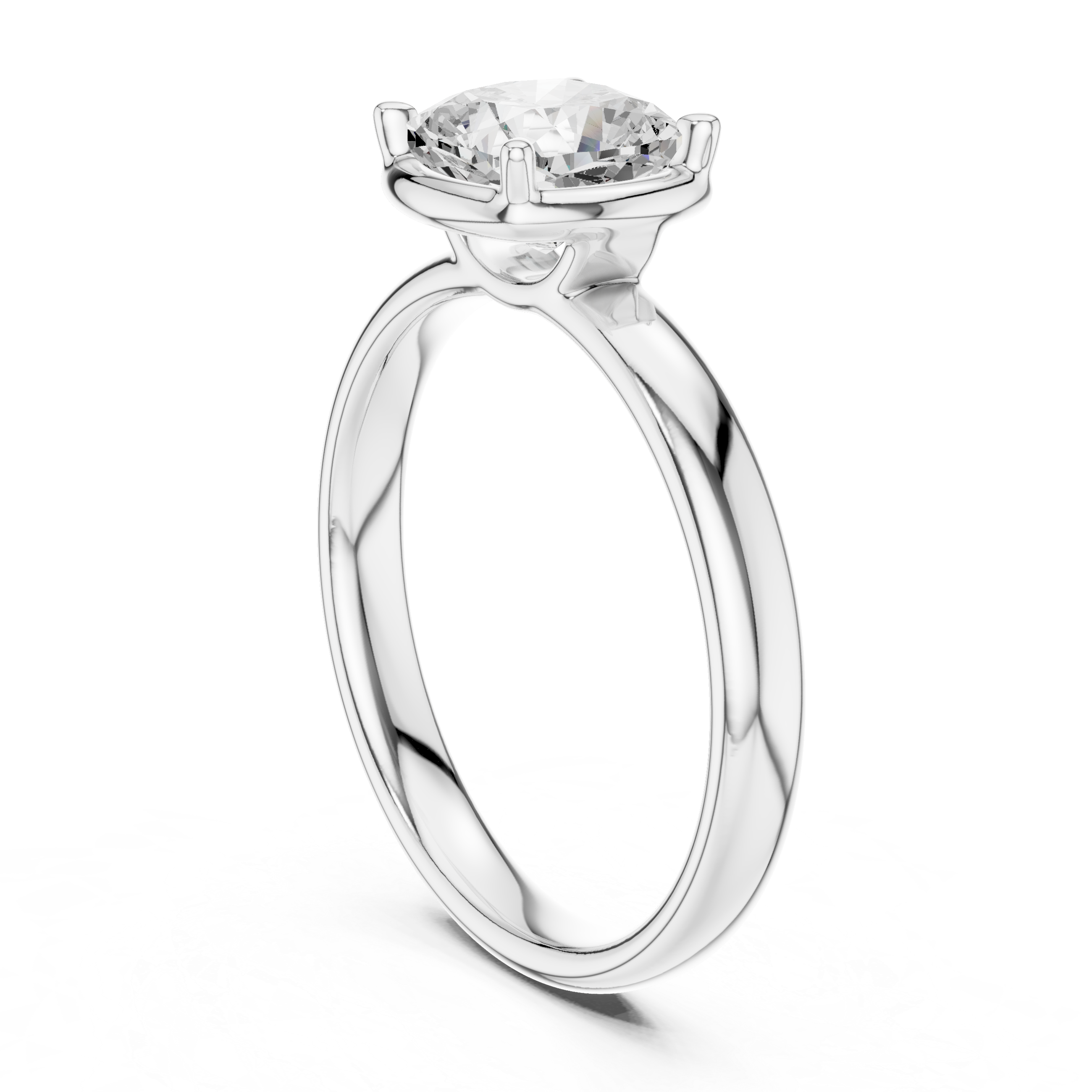 Gold 1 50Ct Solitaire Classic Cushion Lab Grown Diamond Ravix Ring