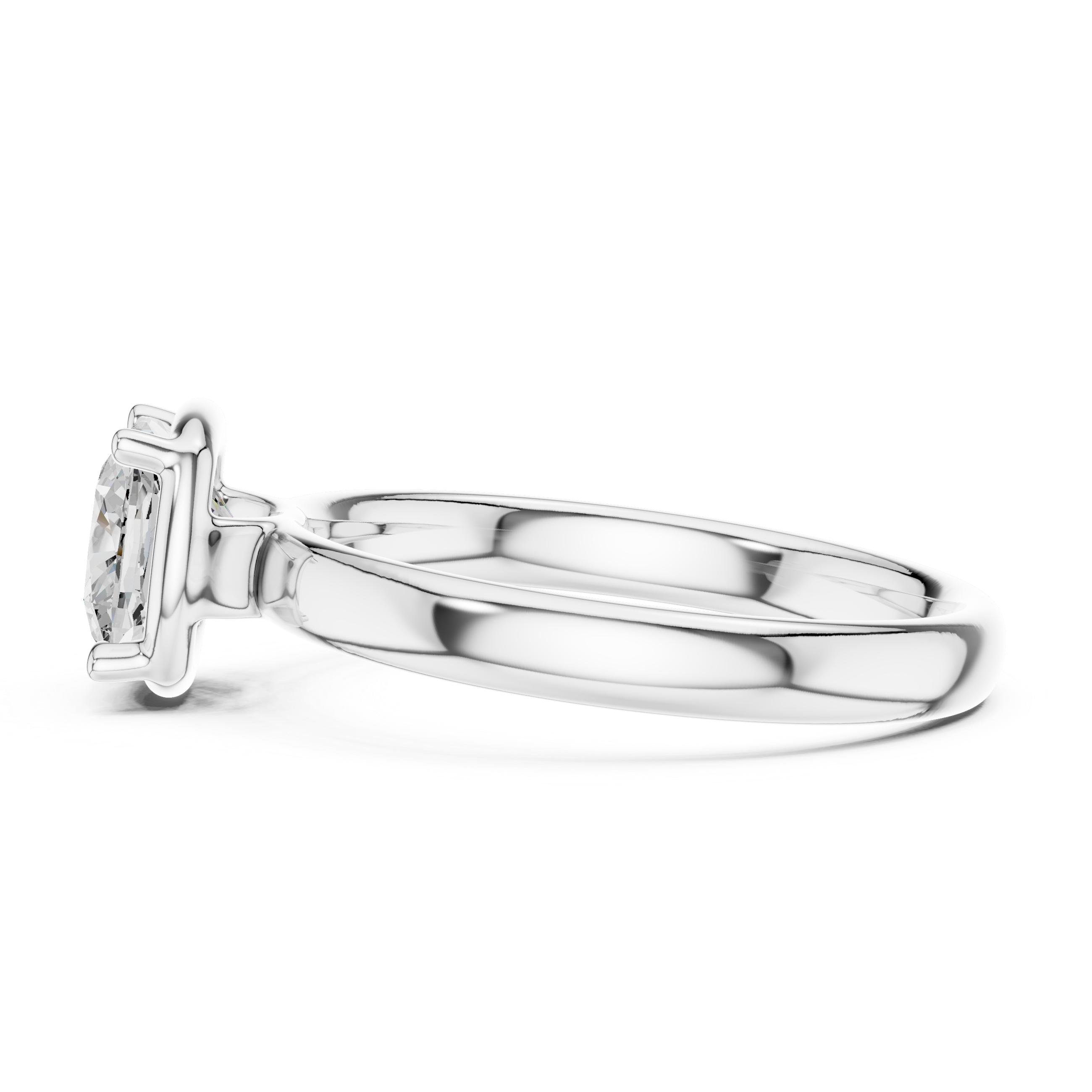 Gold 1 50Ct Solitaire Classic Cushion Lab Grown Diamond Ravix Ring
