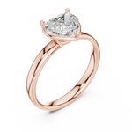 Gold 1 50Ct Solitaire Classic Heart Lab Grown Diamond Zafyn Ring