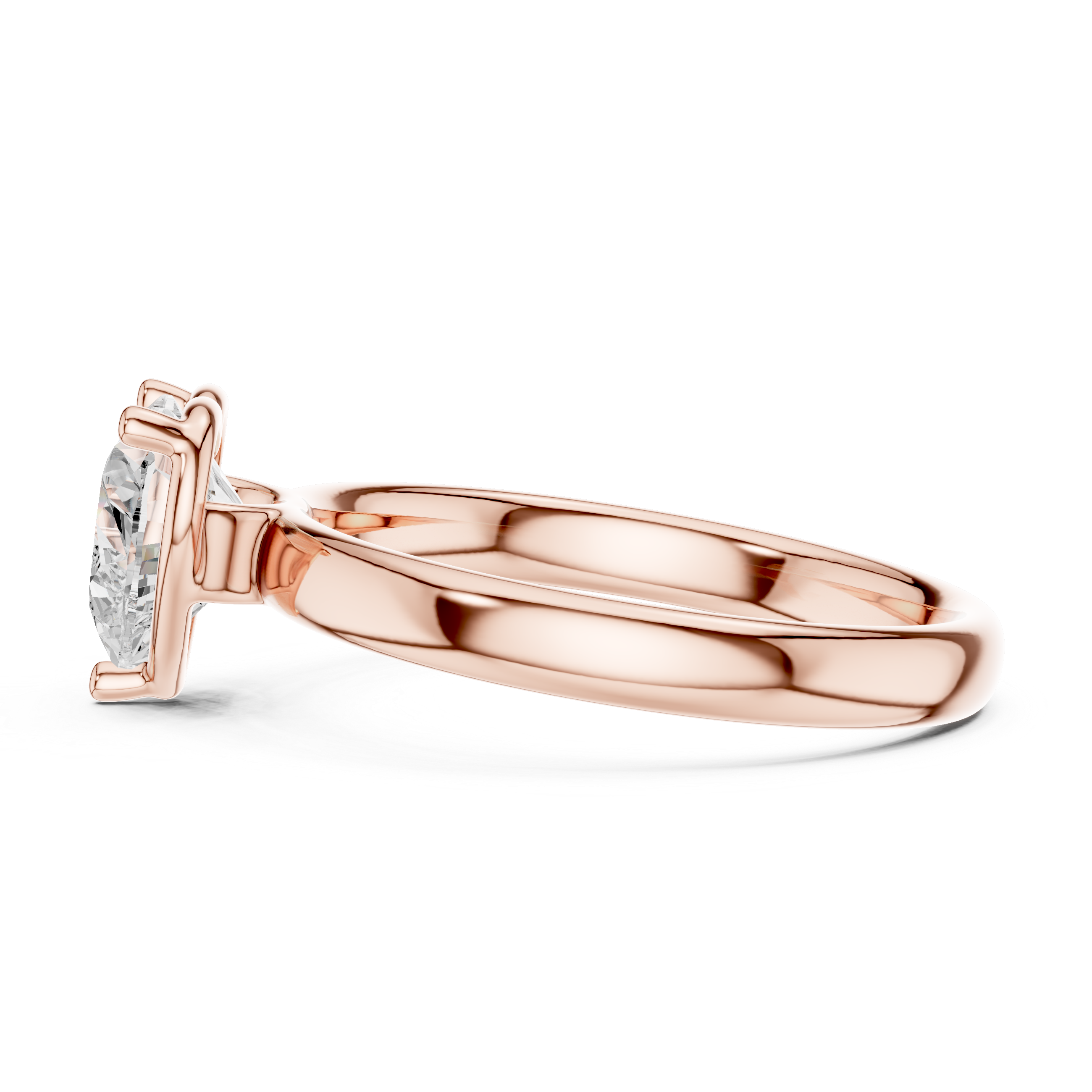 Gold 1 50Ct Solitaire Classic Heart Lab Grown Diamond Zafyn Ring