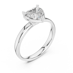 Gold 1 50Ct Solitaire Classic Heart Lab Grown Diamond Zafyn Ring