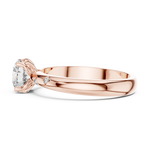 Gold Accent Round Lab Grown Diamond Hazel Ring