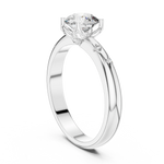 Gold Accent Round Lab Grown Diamond Hazel Ring