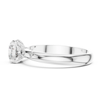 Gold Accent Round Lab Grown Diamond Hazel Ring