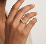 Reverie Ring Marquise Lab Grown Diamond Beaded Band Solitaire