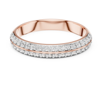 Gold Double Row Pave Round Lab Grown Diamond Elias Ring