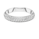 Gold Double Row Pave Round Lab Grown Diamond Elias Ring