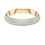 Gold Double Row Pave Round Lab Grown Diamond Elias Ring