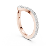 Gold V Shape Round Lab Grown Diamond Emery Ring