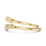 Gold Open Band Multi Stone Setting Round Lab Grown Diamond Lumix Ring