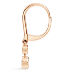  rose gold hoops lab grown diamond earrings with gently hanging round forms