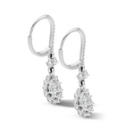 Gold 2Ct Halo Drop Pear Lab Grown Diamond Celeste Earring