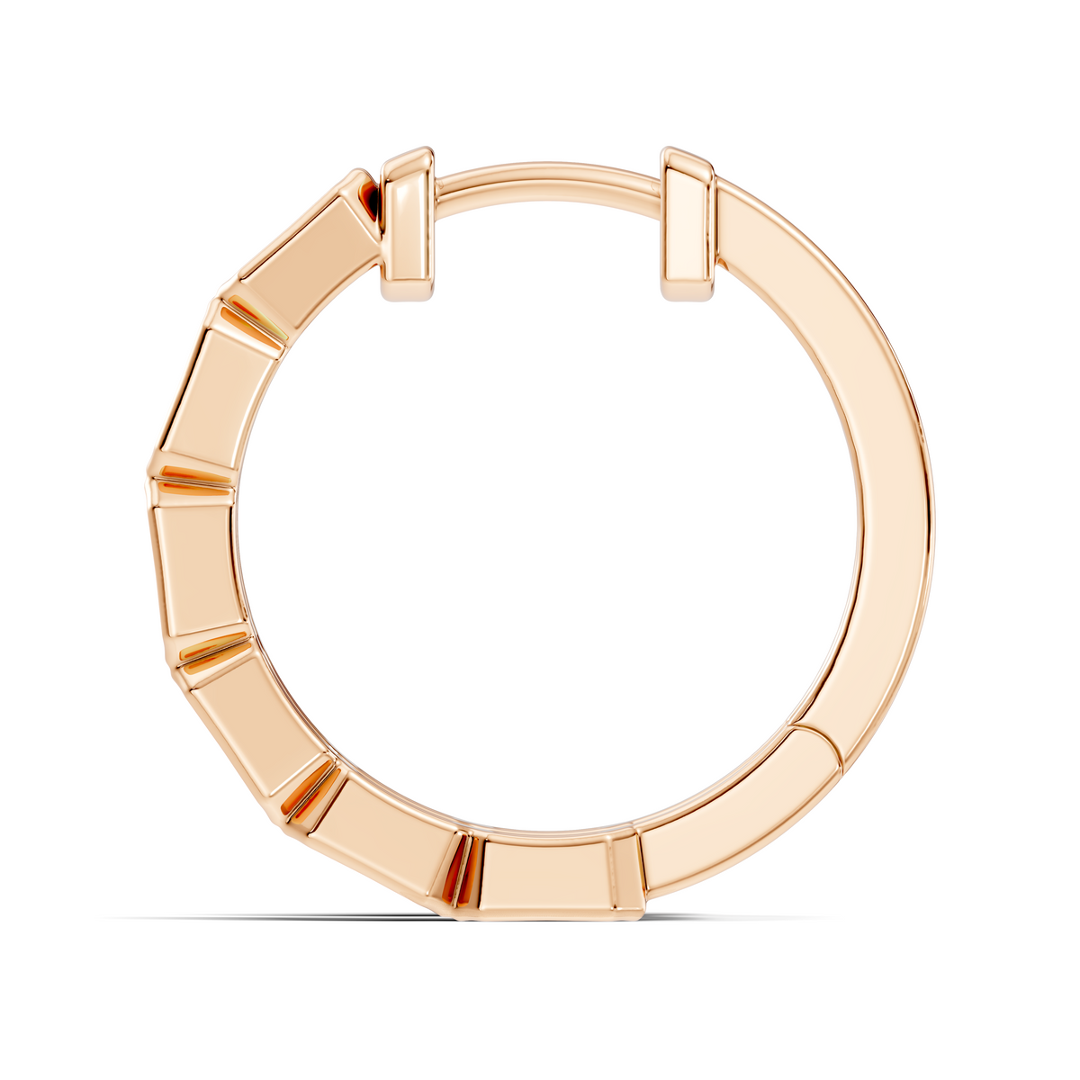 Gold Emerald Bezel Drop Lab Grown Diamond Vylar Earring