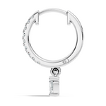 Gold 1Ct Heart Bezel Drop Lab Grown Diamond Xovra Earring