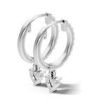 Gold 1Ct Heart Bezel Drop Lab Grown Diamond Xovra Earring