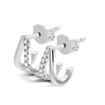 Gold Round Pave Huggie Lab Grown Diamond Zyrix Earring